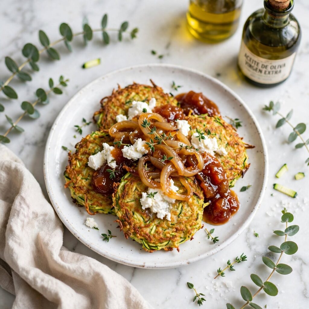 Tortillitas de calabacín con queso de cabra 3 Tortella 1