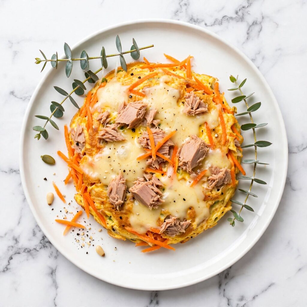 omelette proteico zanahoria atun