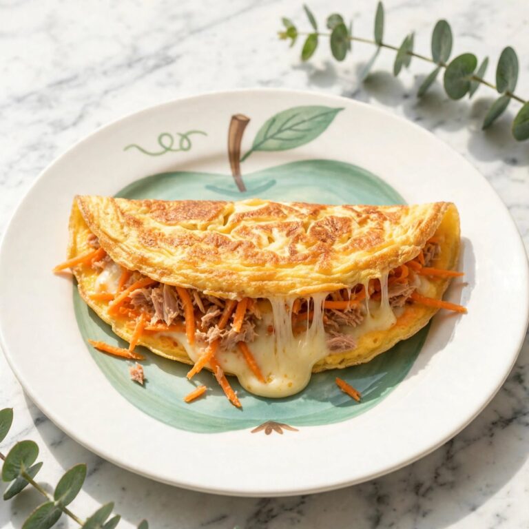 Omelette Proteico Zanahoria Atún Y Queso