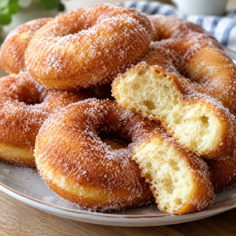 Donas caseras esponjosas cubiertas de azúcar